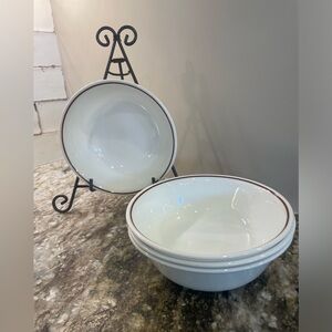 Set of 4 - Corelle Bowls in “Melody Brown Flower”